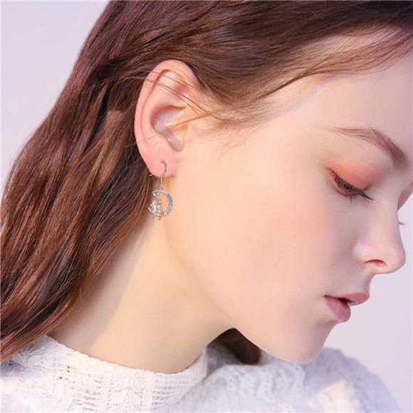 Sisters Sterling Silver Dangle Earrings Birthday Jewelry Gifts for Her - Picture 4 of 6